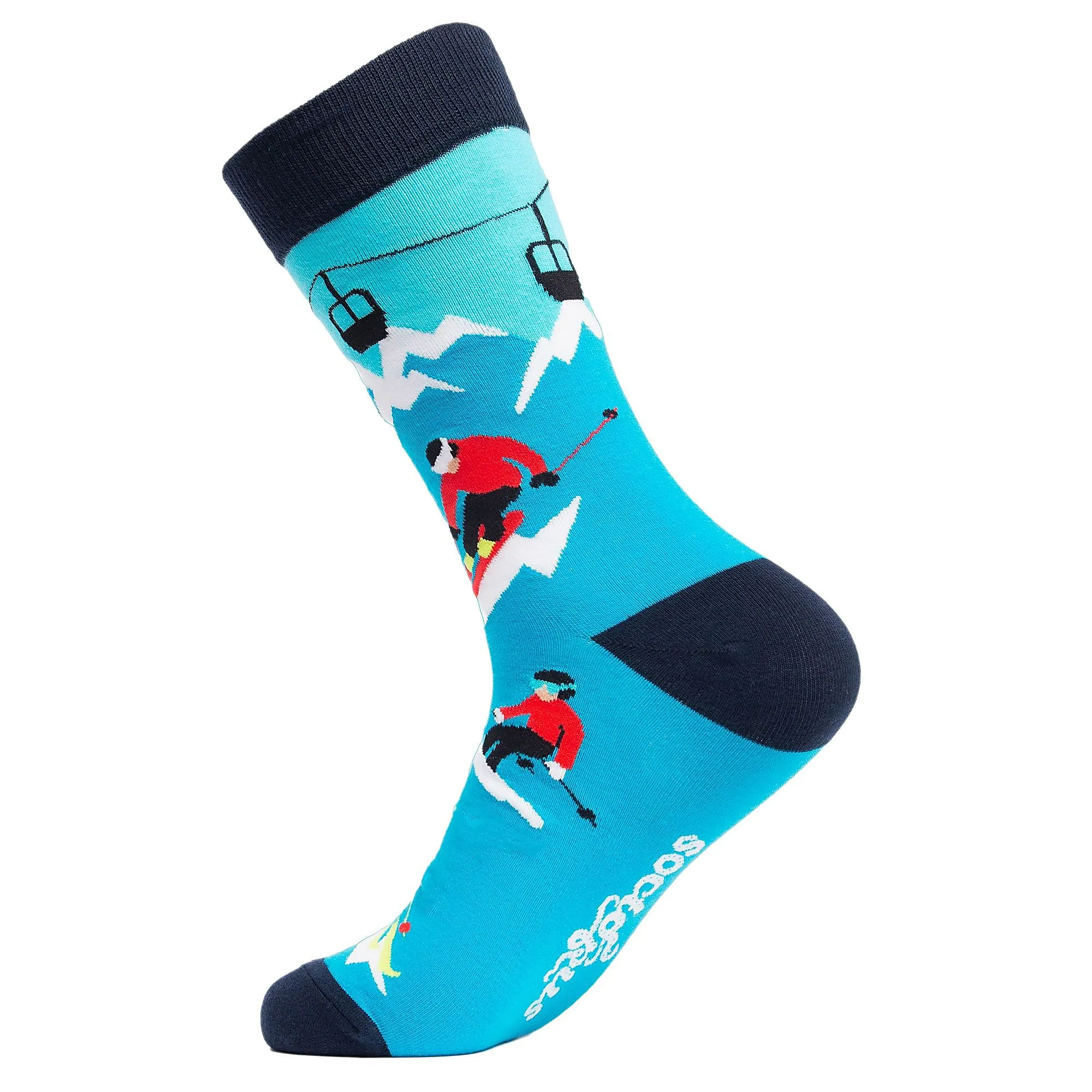 1 Pack Mens & Ladies Sports Themed Crew Cotton Socks