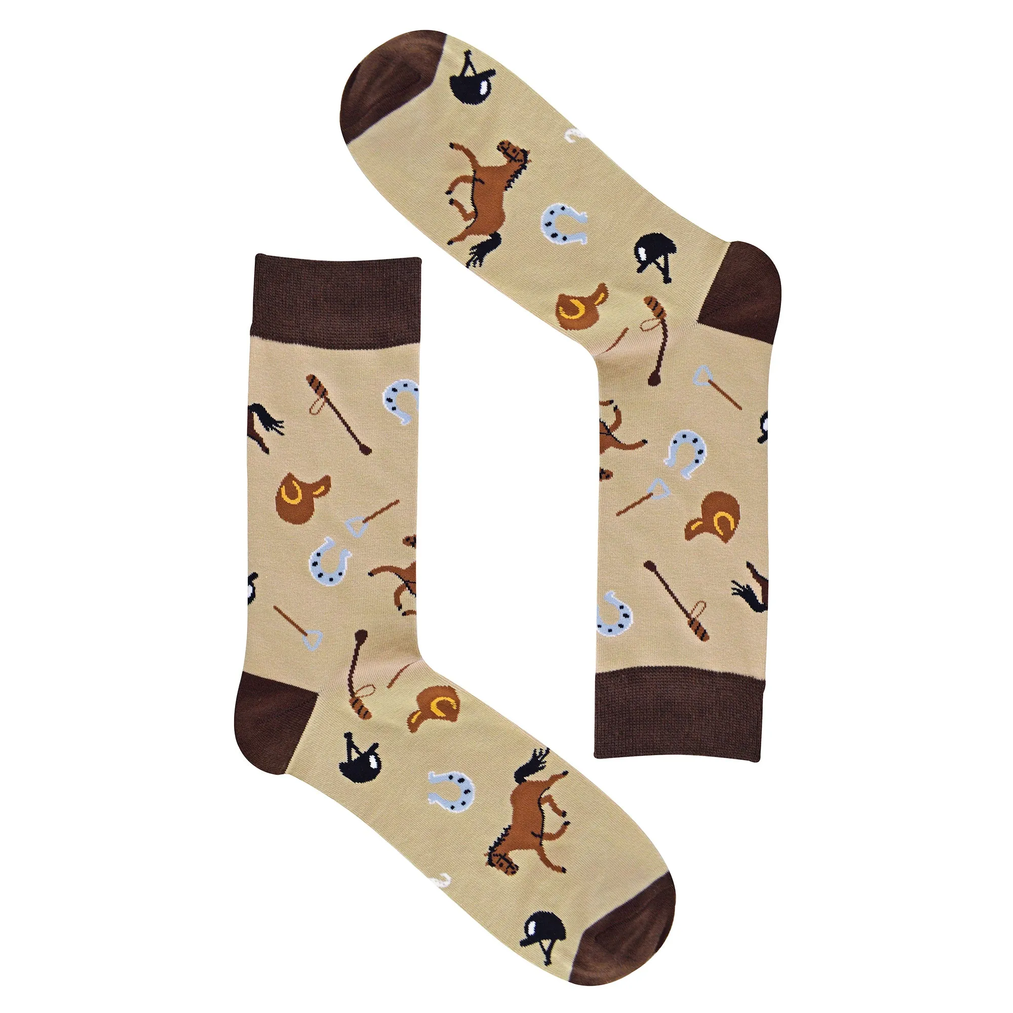 1 Pack Mens & Ladies Sports Themed Crew Cotton Socks