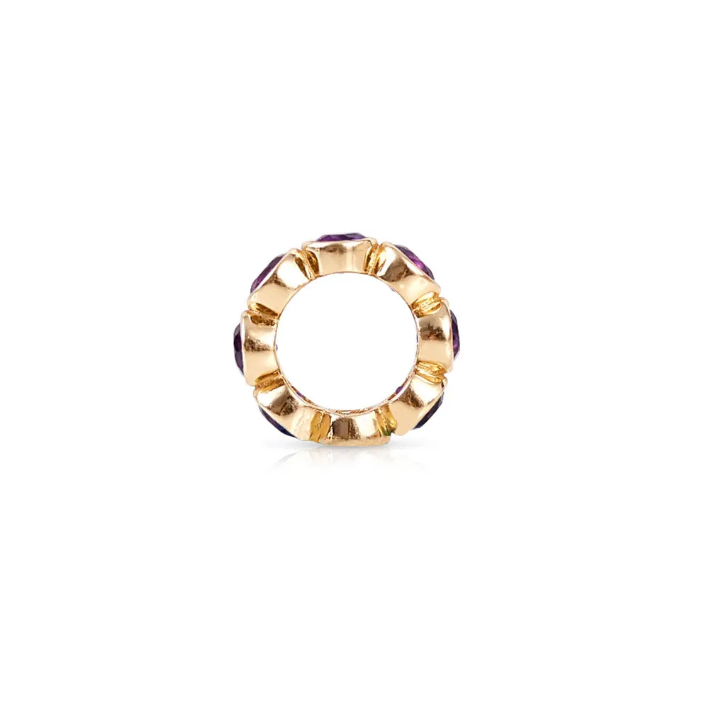 14K GOLD AMETHYST ETERNITY RONDELLE