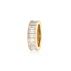 14K GOLD WITH BAGUETTE DIAMOND RONDELLE