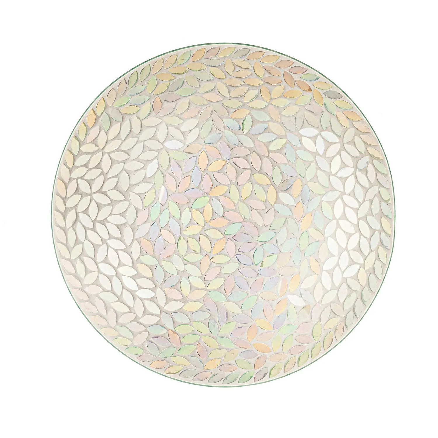18" Mosaic Iridescent Bird Bath,2gb7114
