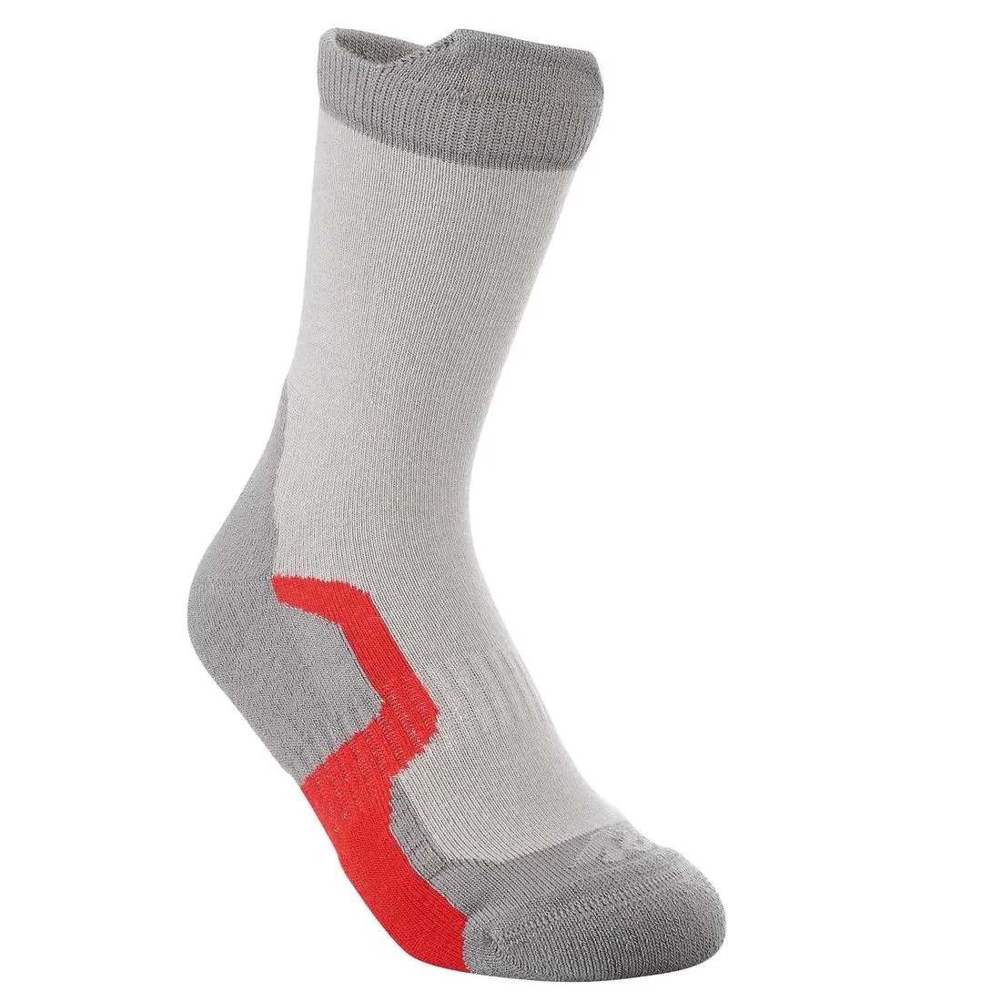 2 paires de chaussettes de randonnée tiges hautes enfant Crossocks Menthe Beige