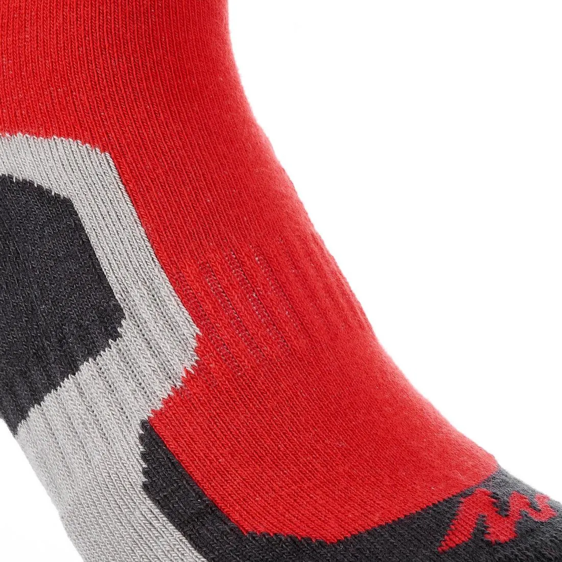 2 paires de chaussettes de randonnée tiges hautes enfant Crossocks Menthe Beige