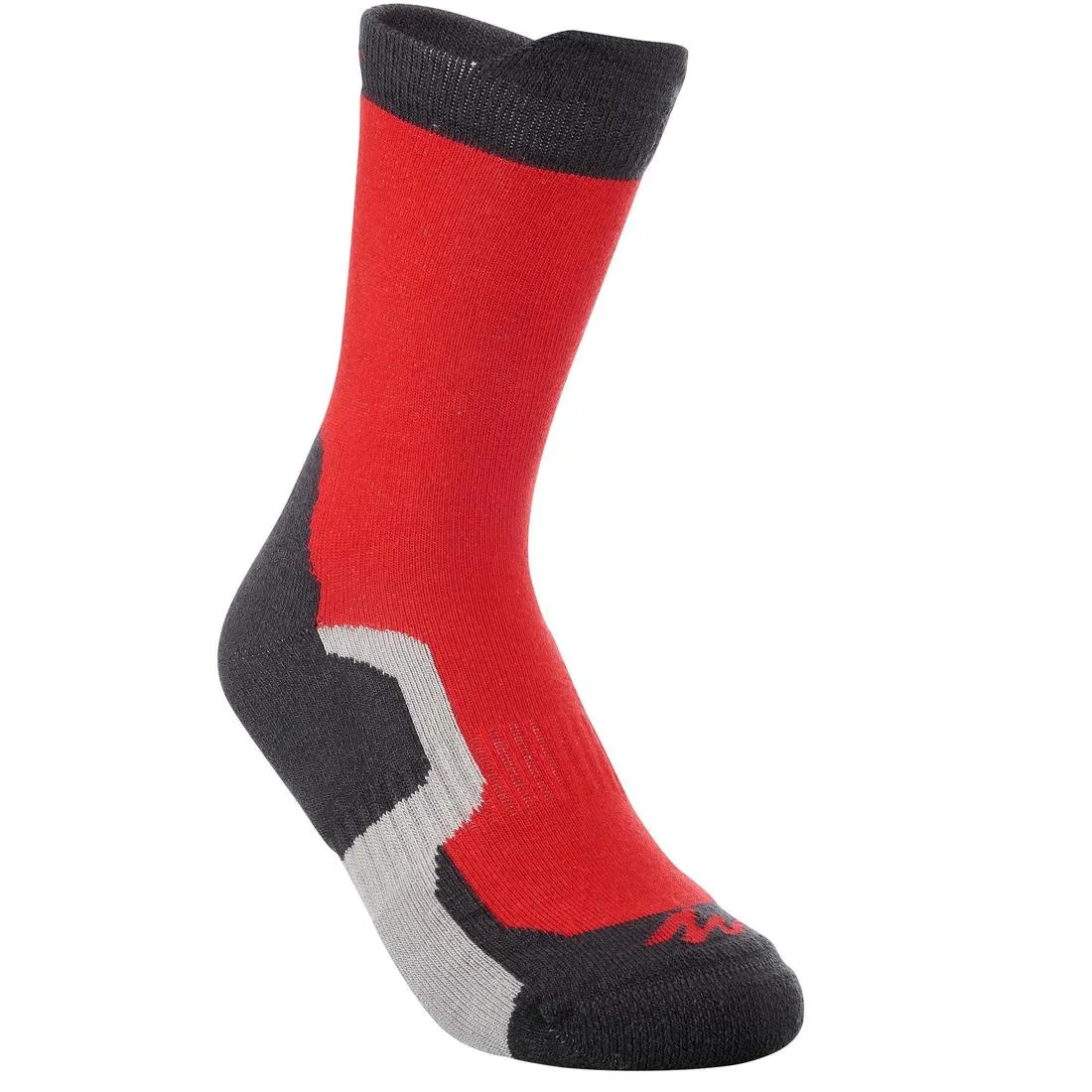 2 paires de chaussettes de randonnée tiges hautes enfant Crossocks Menthe Beige