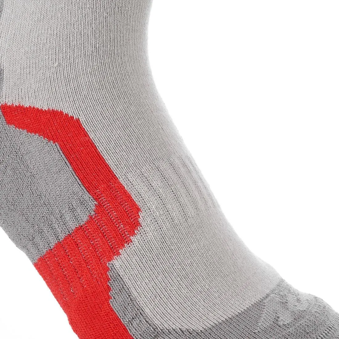 2 paires de chaussettes de randonnée tiges hautes enfant Crossocks Menthe Beige
