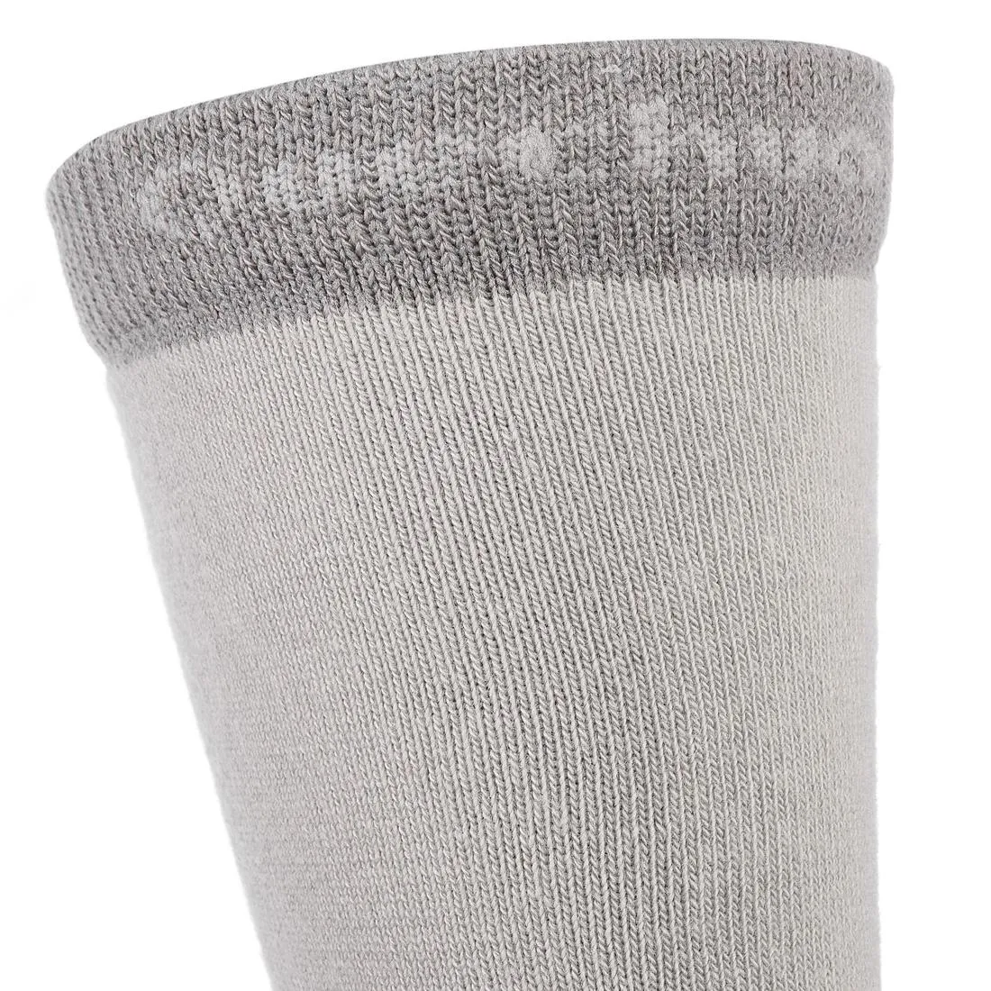 2 paires de chaussettes de randonnée tiges hautes enfant Crossocks Menthe Beige