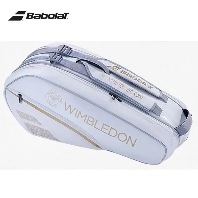 2023 Genuine Babolat Tennis Backpack Pure Wimbledon Co-branding Tennis Bag Large Capacity 2 Usages Unisex Squash Raquete Bags