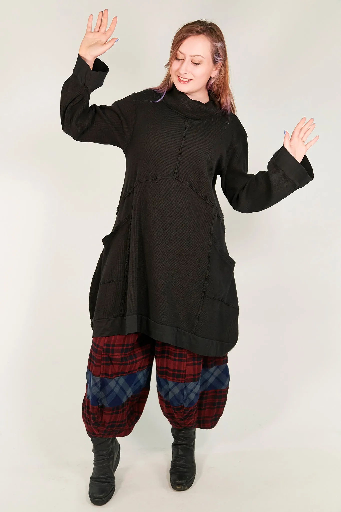 2207 Thermal Travel All Roads Thermal Tunic Black-U