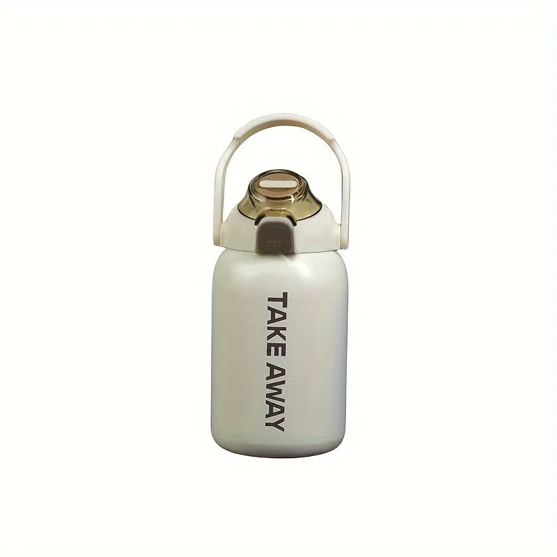28.74oz 304 Stainless Steel Large Capacity Portable Car Outdoor Sports Insulation Cup With Straw