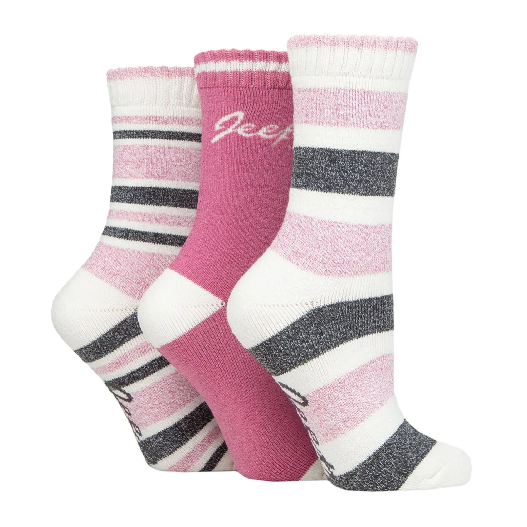 3 Pack Ladies Performance Boot Socks | Women's Ribbed Cushioned Comfort Socks