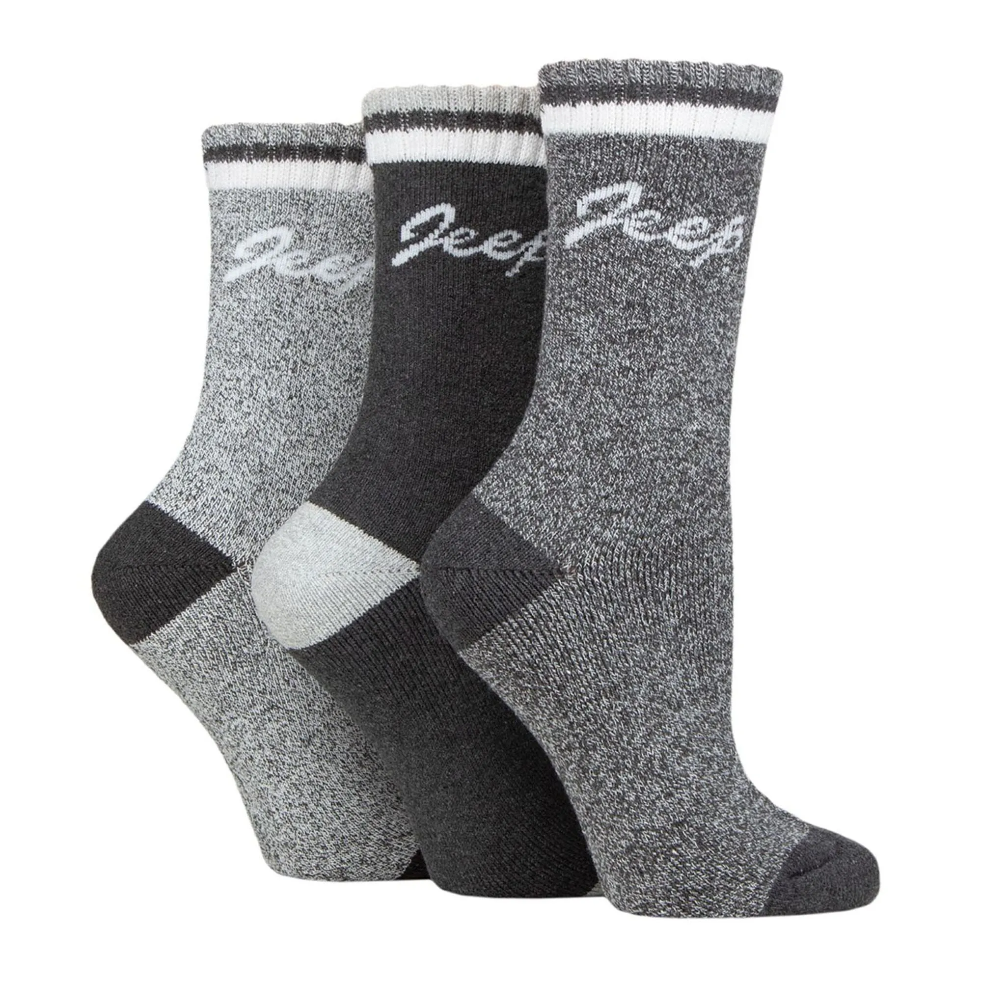 3 Pack Ladies Performance Boot Socks | Women's Ribbed Cushioned Comfort Socks