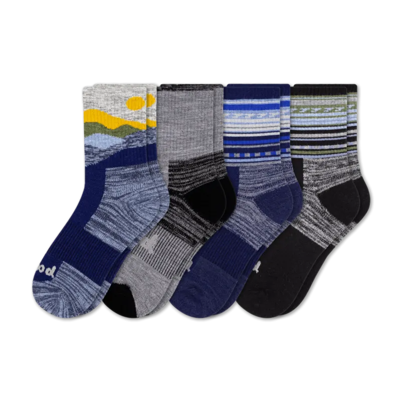 4 Pack - Men's Hiking Crew Pacas Socks