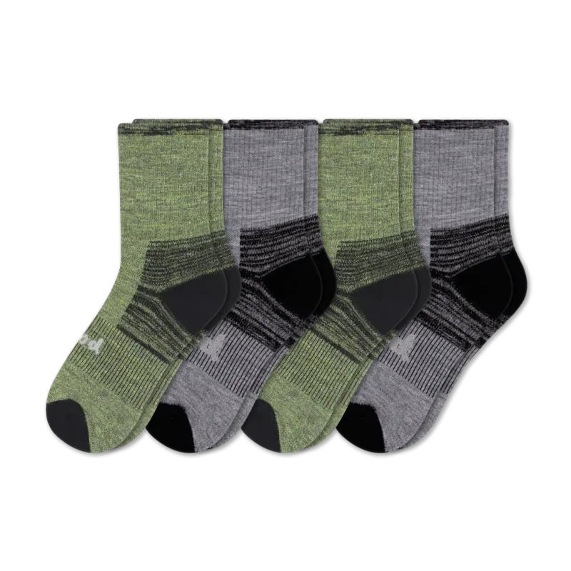 4 Pack - Men's Hiking Crew Pacas Socks