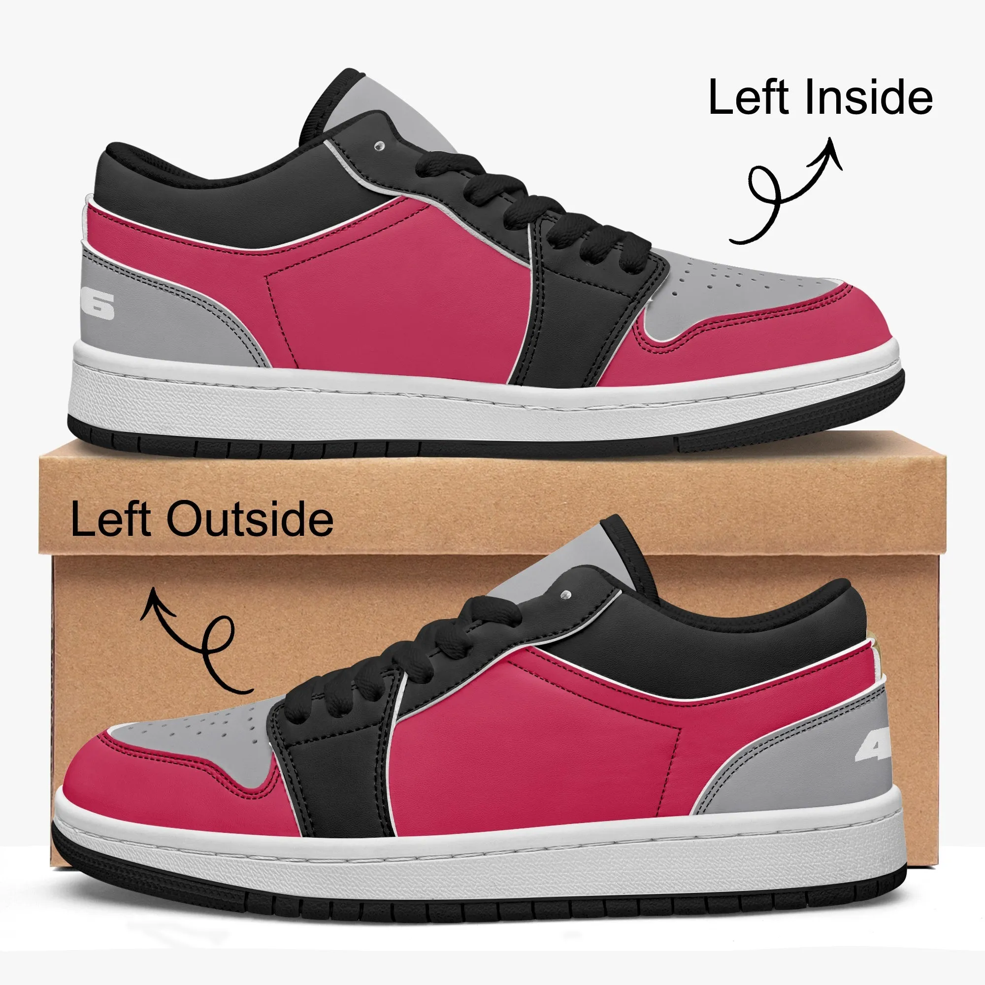 416 Men's Low-Top Leather Basketball Shoes by Niche Era Toronto