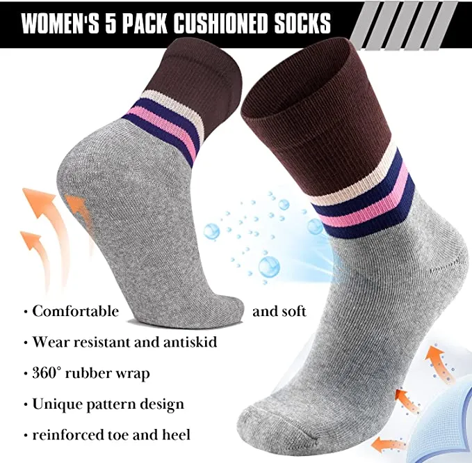 5-Pairs Cool Women's Hiking Walking Socks | ACTINPUT