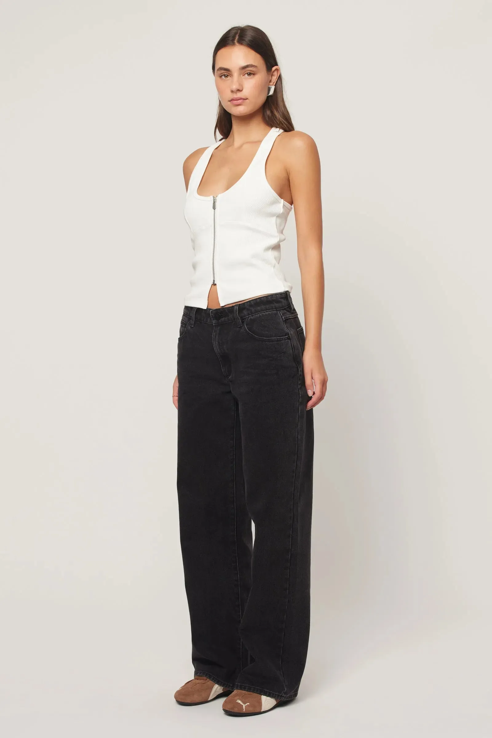 Abrand 99 Low Baggy Jean - Heidi - Washed Black