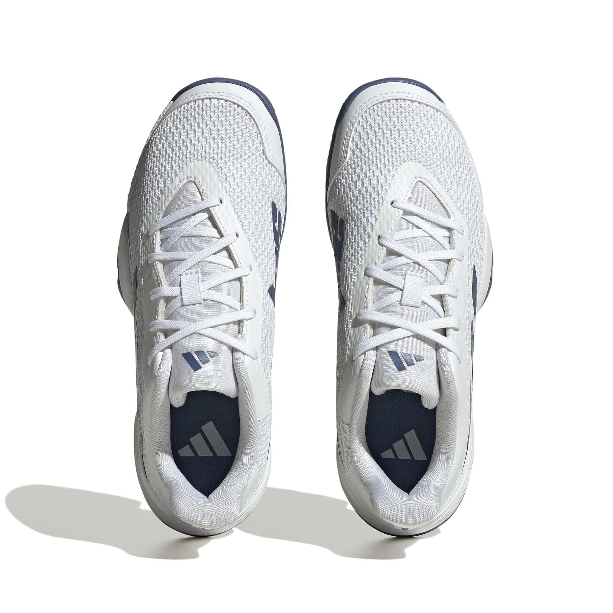 adidas Barricade Tennis (Little Kid/Big Kid) Footwear White/Crew Blue/Crew Blue 4 Big Kid M