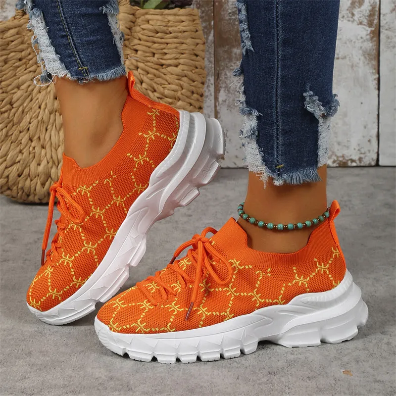 Anti-slip Breathable Mesh Knitted Sneakers for Women