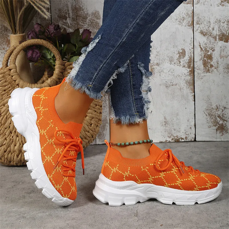 Anti-slip Breathable Mesh Knitted Sneakers for Women