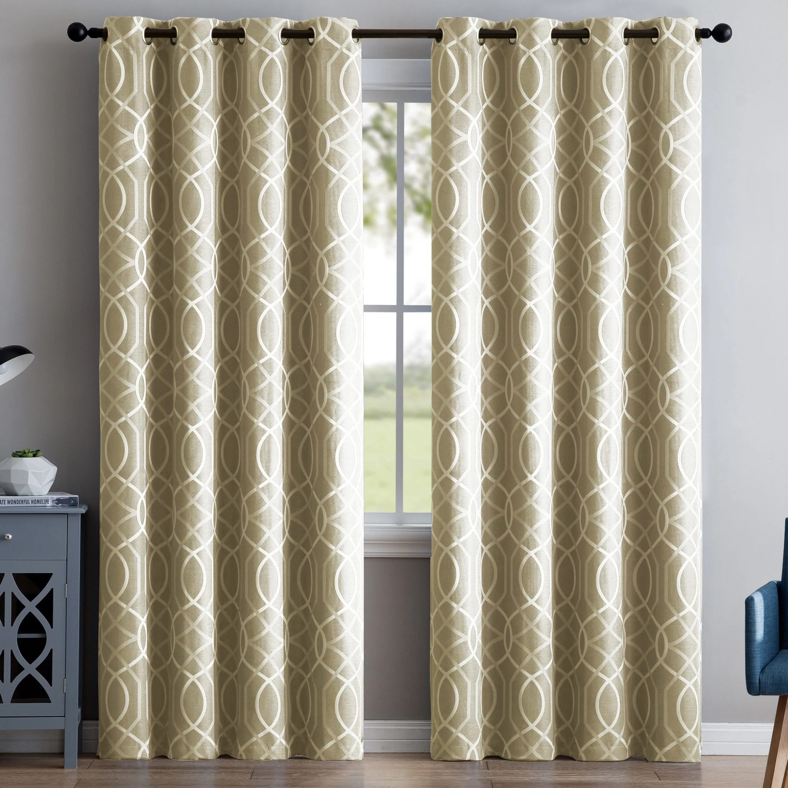 Aries Window Panel 52” x 90” | Beige