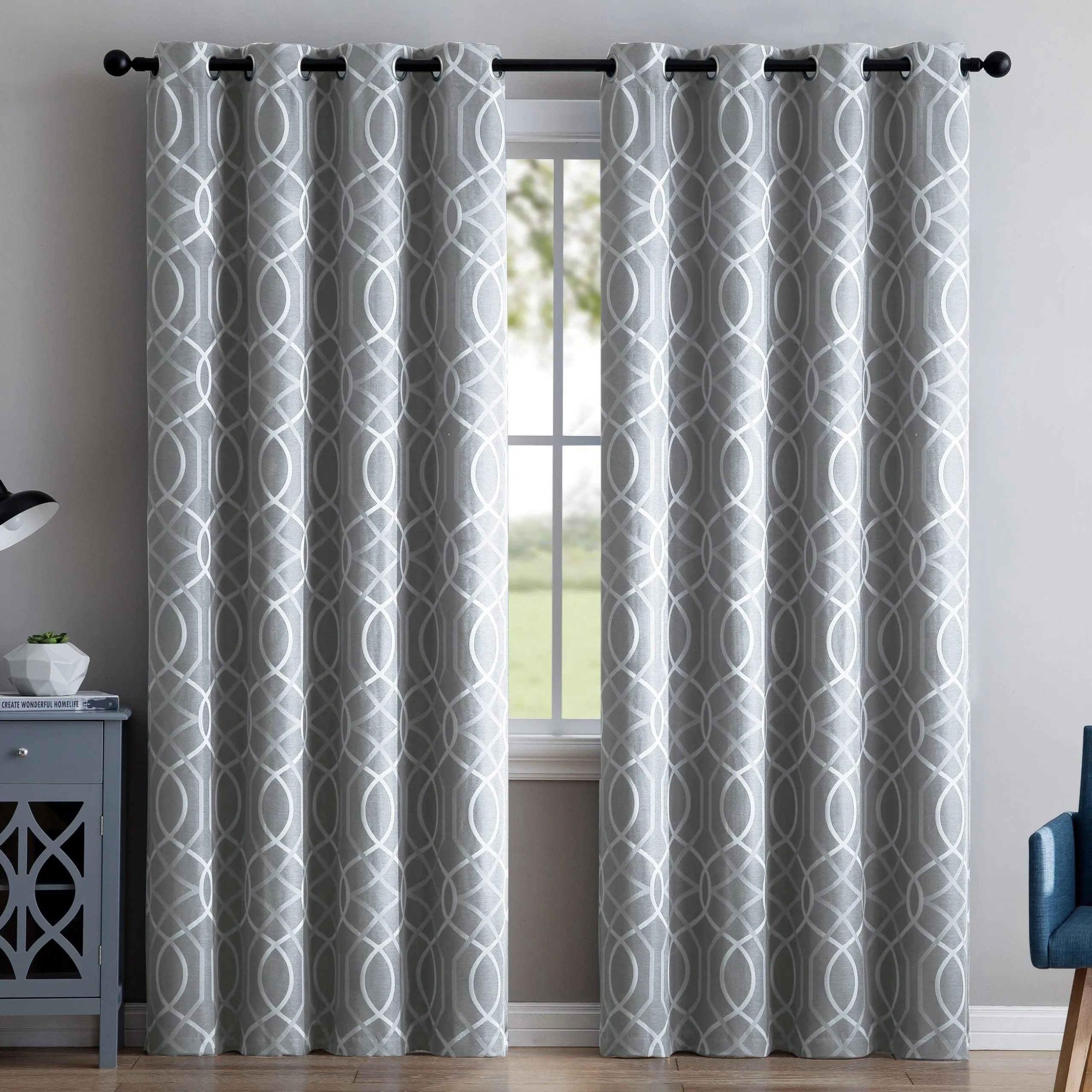 Aries Window Panel 52” x 90” | Silver