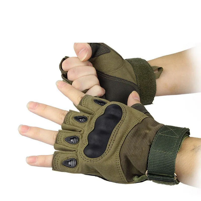 Army Tactical Gloves Outdoor Sports Full Finger Combat Motocycle Slip-resistant Carbon Fiber Tortoise Shell