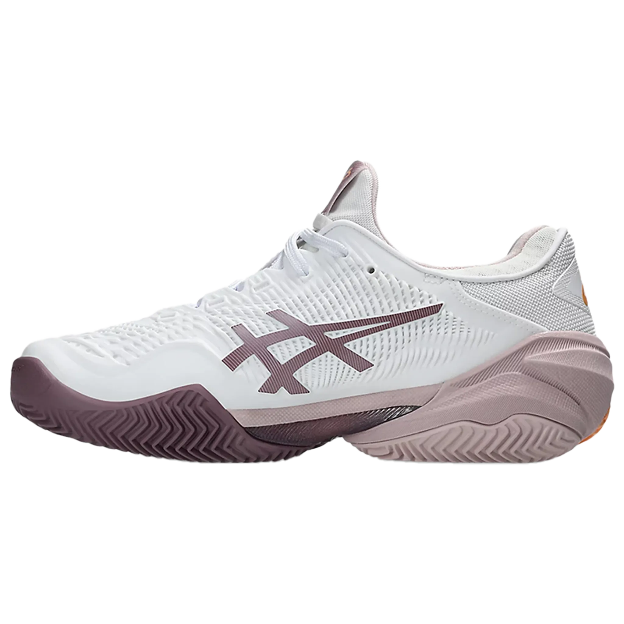 ASICS Court FF3 CLAY (Women's) > WHITE/WATERSHED ROSE
