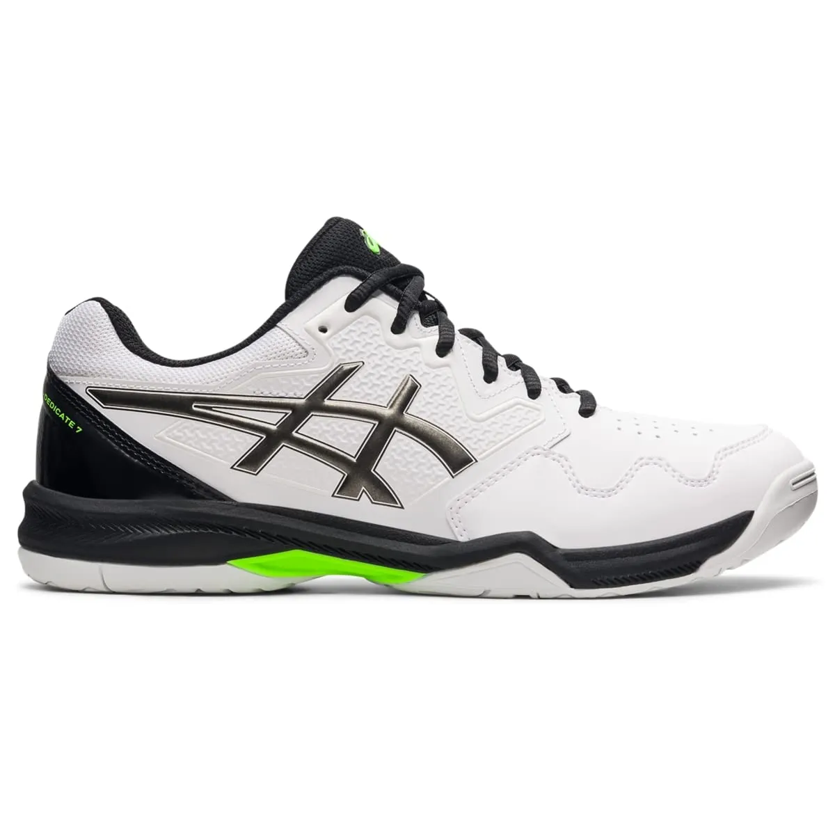 ASICS Men's Gel-Dedicate 7 Tennis Shoes, 9, White/Gunmetal