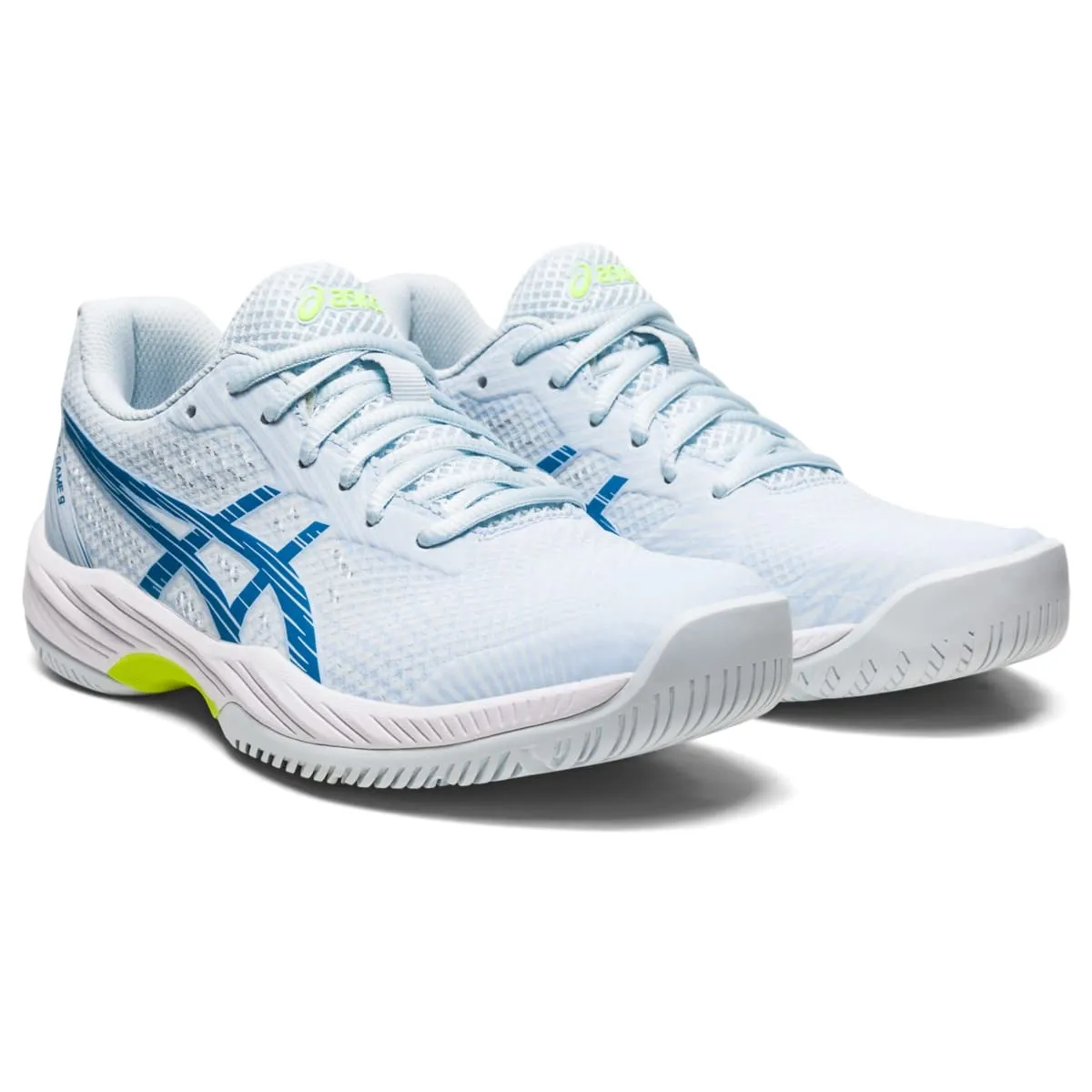 ASICS Women's Gel-Game 9 Tennis Shoes, 5.5, Sky/Reborn Blue