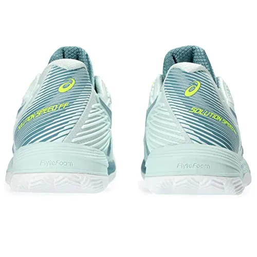 ASICS Women's Solution Speed FlyteFoam 2 Clay Tennis Shoes, 5.5, Soothing SEA/GRIS Blue