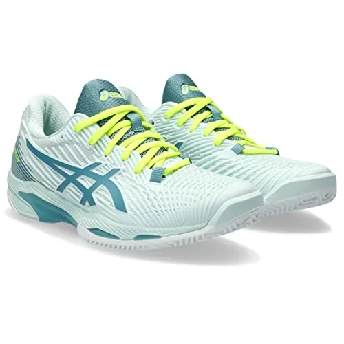 ASICS Women's Solution Speed FlyteFoam 2 Clay Tennis Shoes, 5.5, Soothing SEA/GRIS Blue