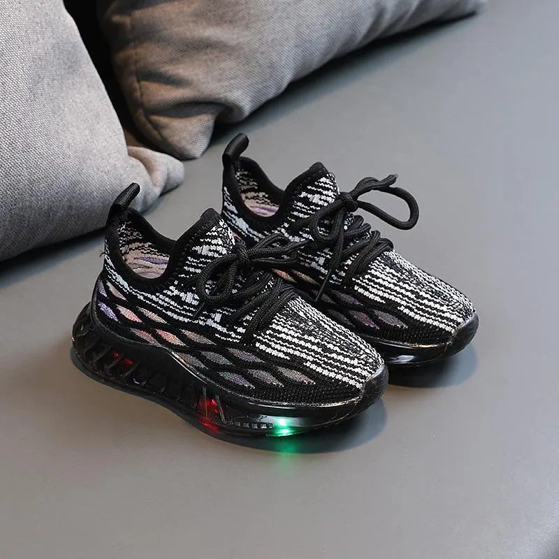 Baby Breathable Lightweight Glowing Sneakers Luminous Led Light Up Shoes