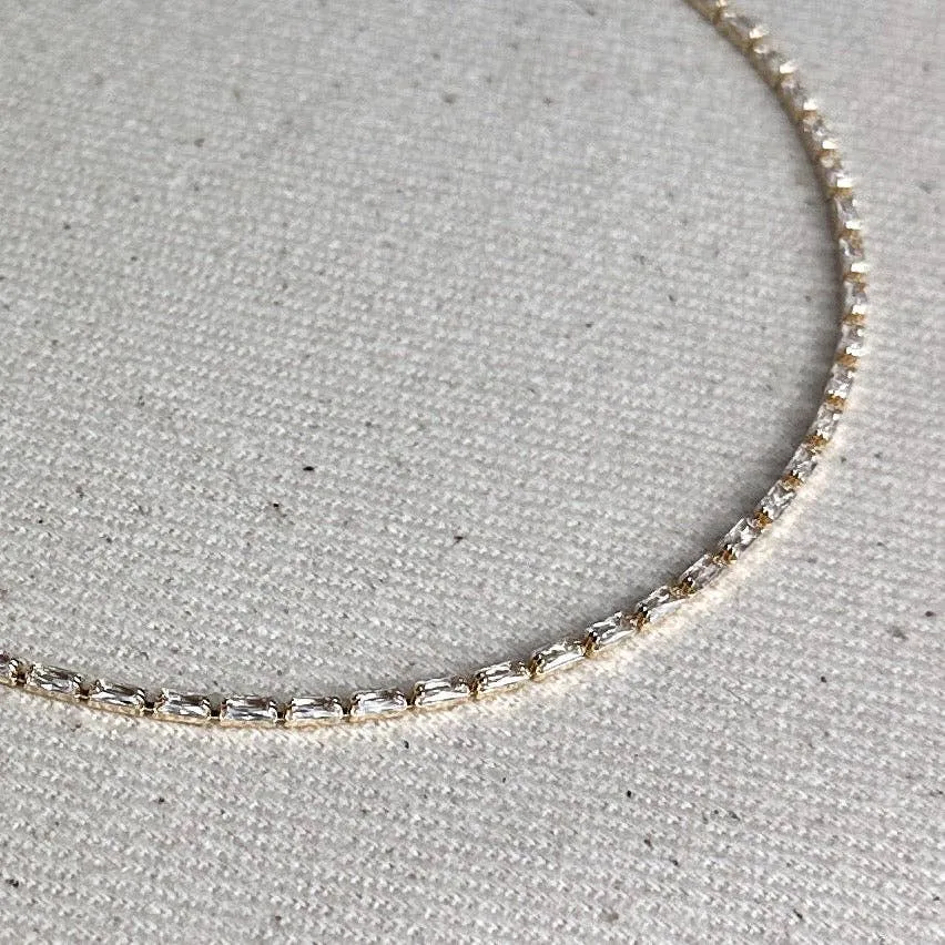 Baguette Tennis Necklace