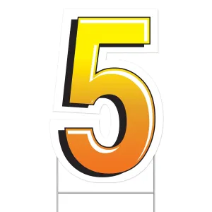 Beistle Plastic  in 5 in  Yard Sign 18 in   Party Supply Decoration : General Occasion