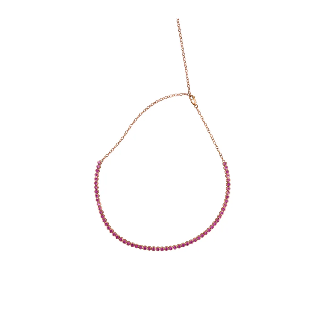 Bezel Sapphire Tennis Choker