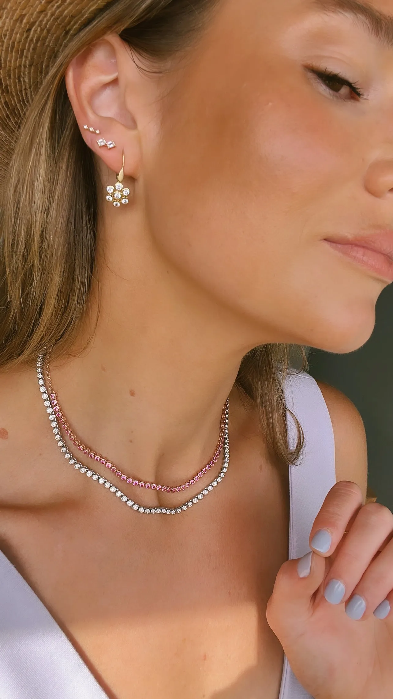 Bezel Sapphire Tennis Choker