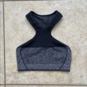 Black and Gray Women's Sports Bra