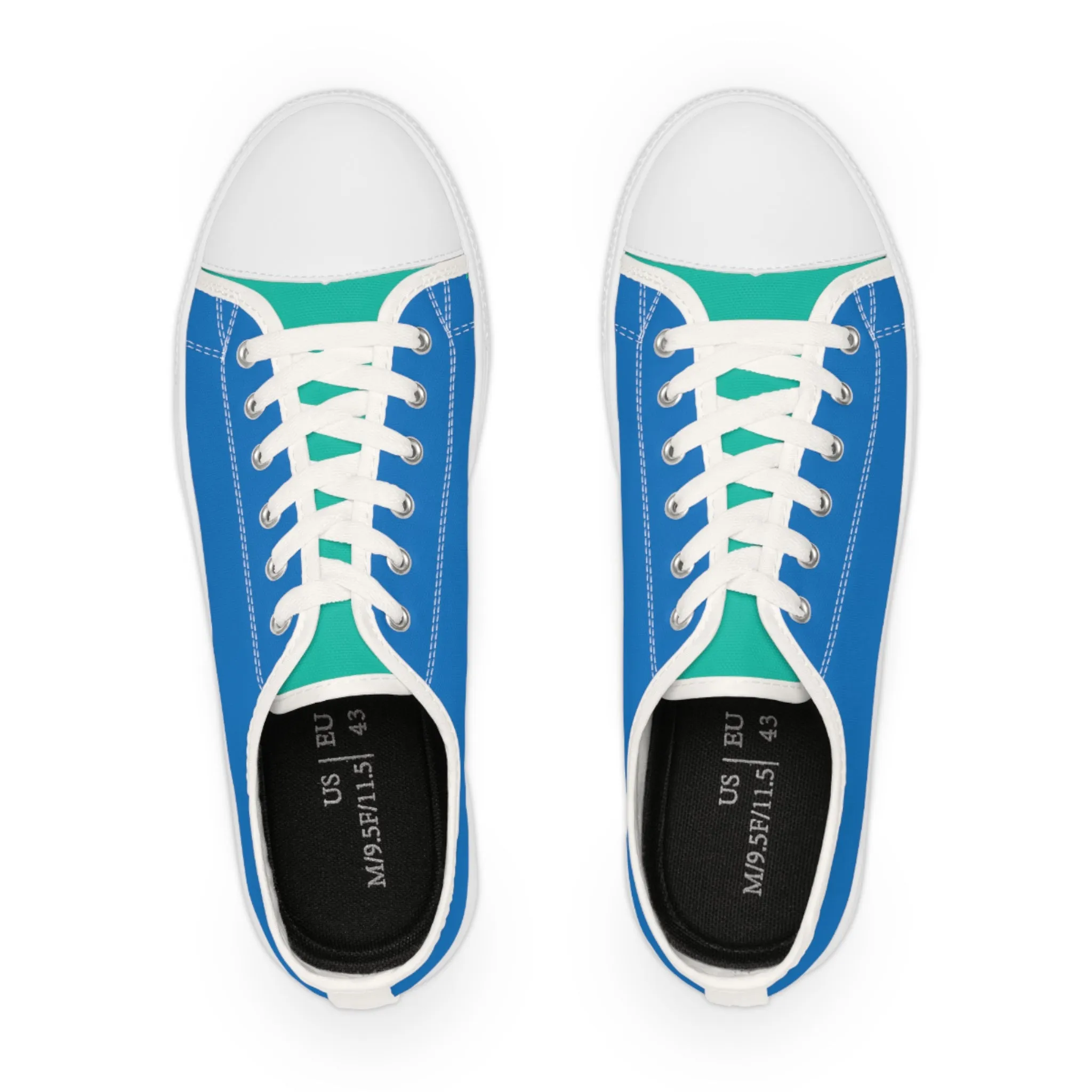 Blue Paradise Men's Two-Tone Low Top Sneakers - Feel the Ocean Breeze When Wearing Your Blue Paradise Sneakers!