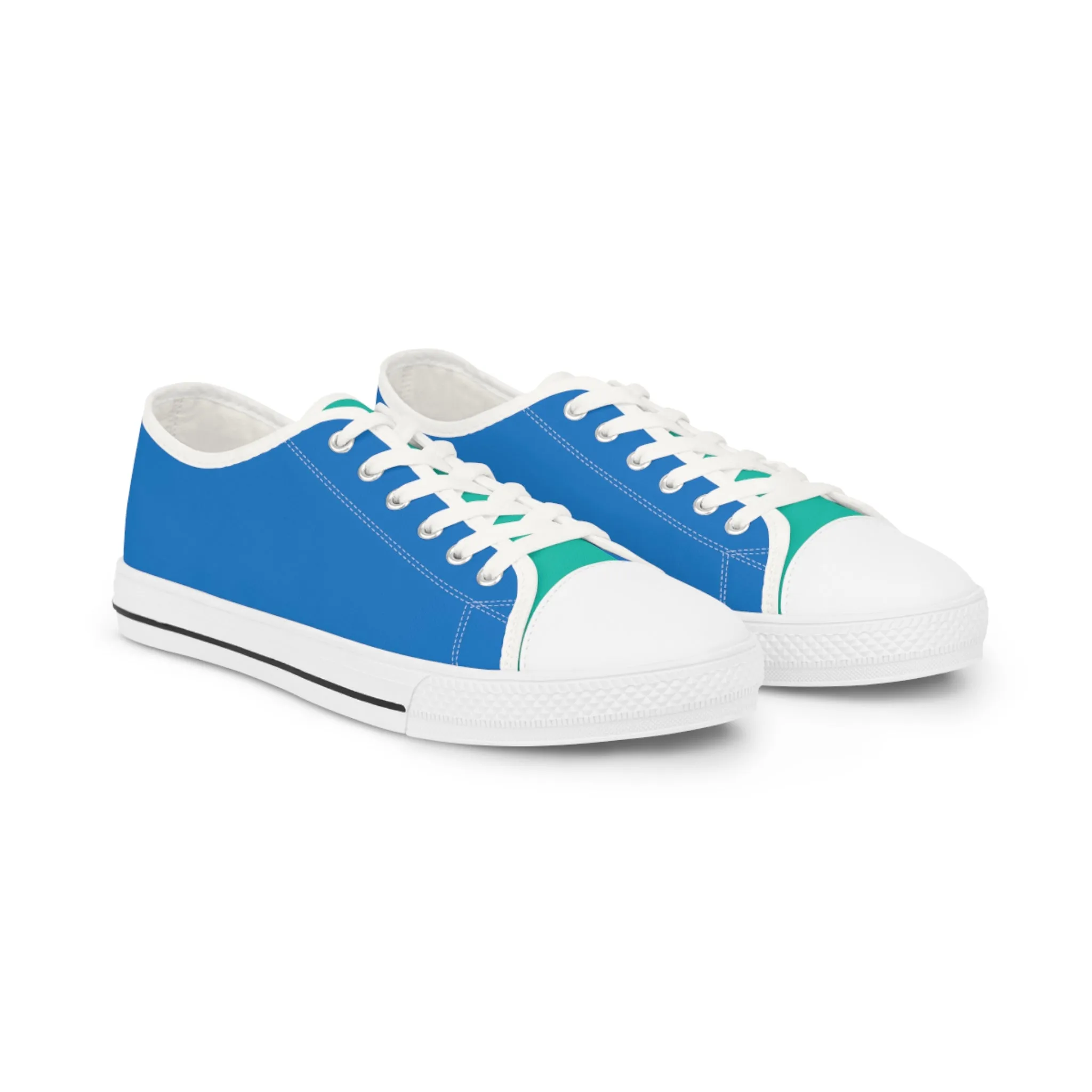Blue Paradise Men's Two-Tone Low Top Sneakers - Feel the Ocean Breeze When Wearing Your Blue Paradise Sneakers!