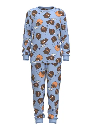 Boy Bear Thermal Multicolored Pajama Set