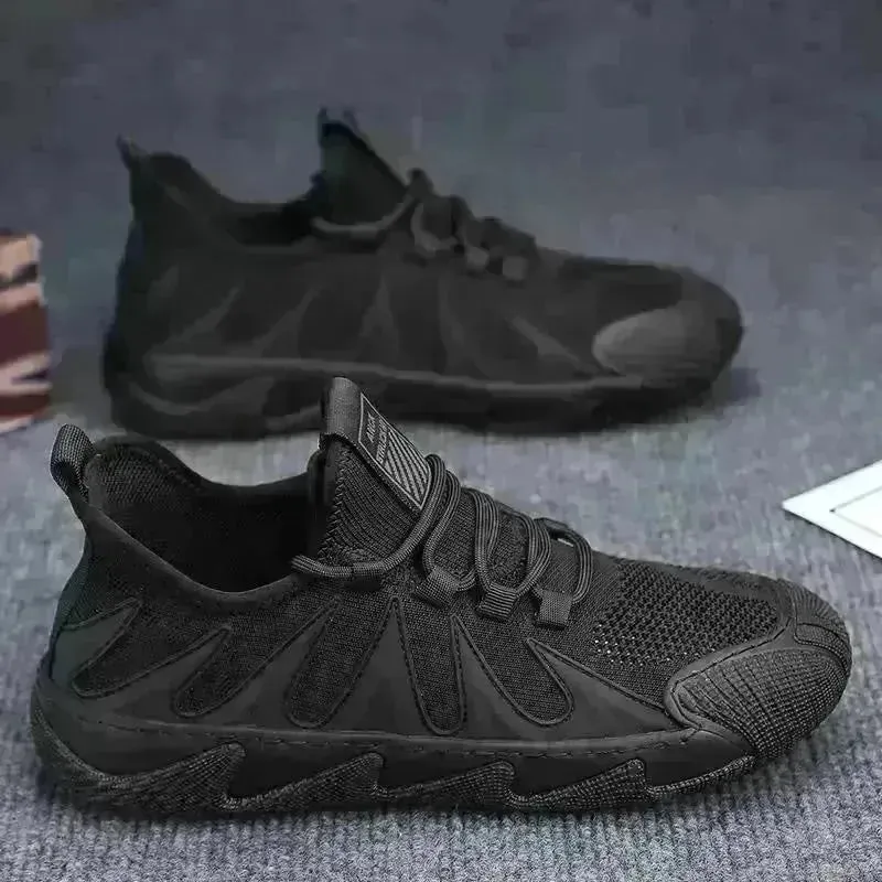 Breathable Mesh Sports Shoes Casual Lace-up Sneakers Men Non-slip Shoes