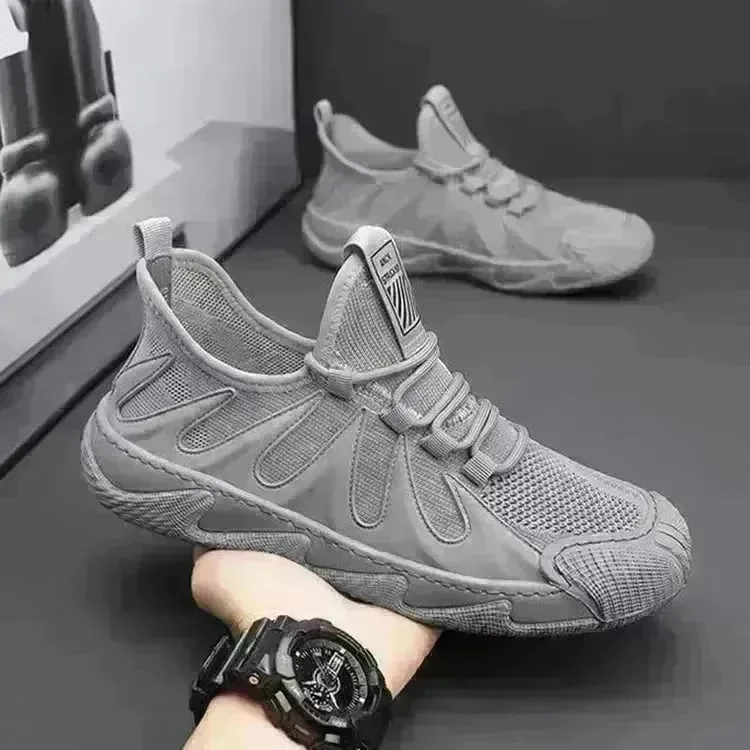 Breathable Mesh Sports Shoes Casual Lace-up Sneakers Men Non-slip Shoes