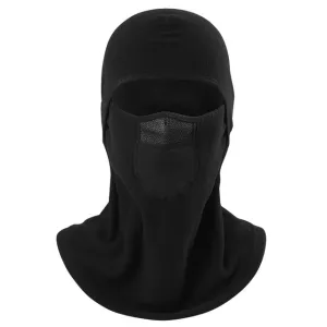 Breathable Wool Thermal Polar Fleece Neck Warmer Winter Balaclava Windproof Bicycle Snowboard Full Face Mask for Cold Weather