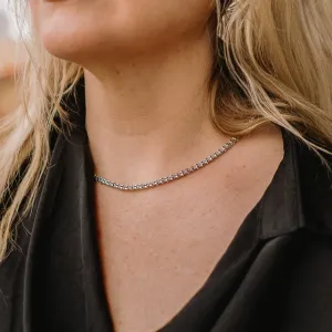 Brenda Grands Silver Tennis Necklace