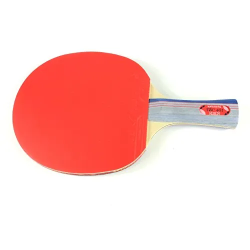 Butterfly Wooden 401 Table Tennis Racket Set - 1 Ping Pong Paddle 1 Ping Pong Paddle Case - Gift Box - ITTF Approved (red, grey, and blue )