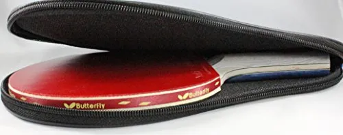 Butterfly Wooden 401 Table Tennis Racket Set - 1 Ping Pong Paddle 1 Ping Pong Paddle Case - Gift Box - ITTF Approved (red, grey, and blue )