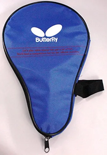 Butterfly Wooden 401 Table Tennis Racket Set - 1 Ping Pong Paddle 1 Ping Pong Paddle Case - Gift Box - ITTF Approved (red, grey, and blue )