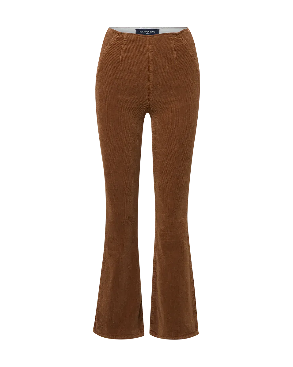 CARSON OFF-DUTY ANKLE FLARE PANT IN DEEP OCHRE