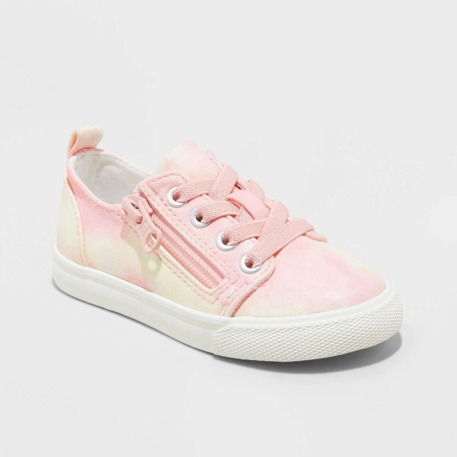 Cat & Jack Toddler Girls Luka Tie-Dye Double Zipper Sneakers 87834400 Pink 9T