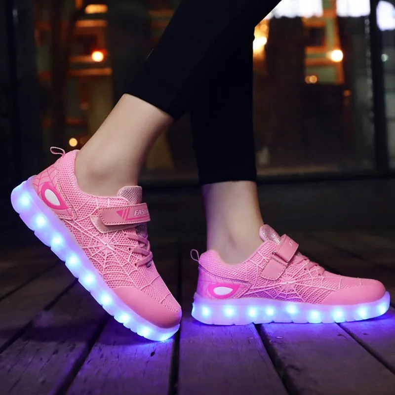 Children Led Light Up Shoes Luminous Sneakers Glowing Casual Shoes